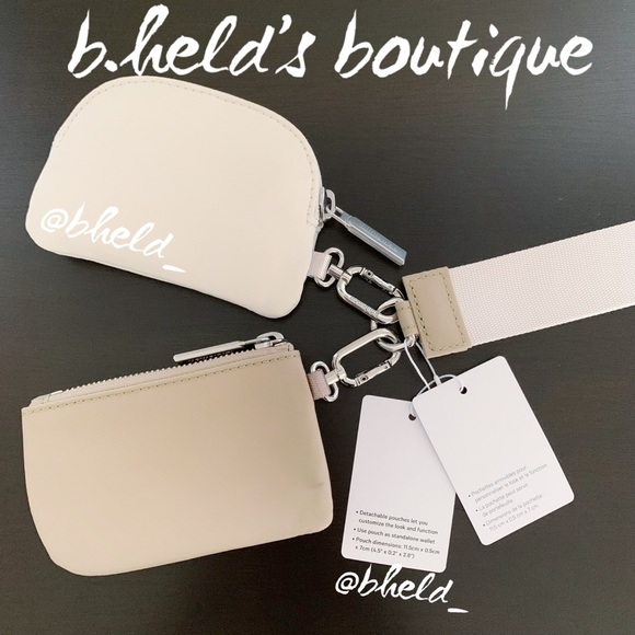 lululemon Dual Pouch Wristlet in Trench/White Opal OS Brand New NWT - Picture 8 of 15